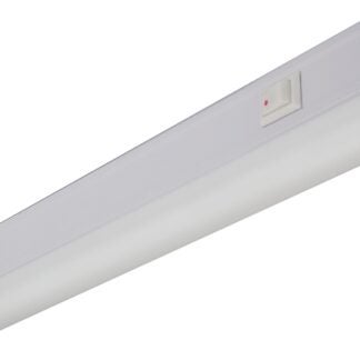 Liteline LEDBAR14-30K Fluorobar Light, 120 V, LED Lamp, 420 Lumens, 3000 K Color Temp, Aluminum Fixture, White Fixture