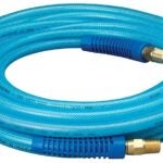 Amflo 12-25E Air Hose, 1/4 in ID, 25 ft L, MNPT, 300 psi Pressure, Polyurethane, Blue