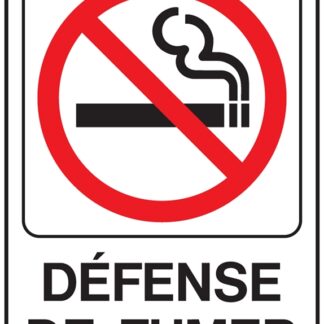 Hy-Ko D-20 Graphic Sign, Rectangular, NO SMOKING, Black Legend, White Background, Plastic, 5 in W x 7 in H Dimensions Sells in Quantity of 5