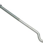 National Hardware 2162BC Series N221-705 Hook Bolt, 3/8 in Thread, 10 in L, Steel, Zinc, 135 lb Working Load