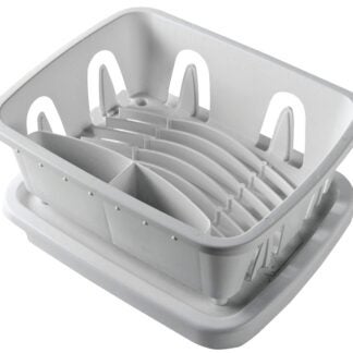 Camco USA 43511 Dish Drainer and Tray, Plastic, White, 11.69 in L, 9-1/2 in W, 4-3/4 in H Sells in Quantity of 2