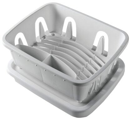 Camco USA 43511 Dish Drainer and Tray, Plastic, White, 11.69 in L, 9-1/2 in W, 4-3/4 in H Sells in Quantity of 2