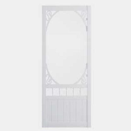 Colonial Elegance Deerglen DCC34-V Screen Door, 34 in W, 82 in H, Pine, Composite White