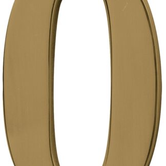 Hy-Ko Prestige Series BR-51PB/0 House Number, Character: 0, 5 in H Character, Brass Character, Solid Brass Sells in Quantity of 3