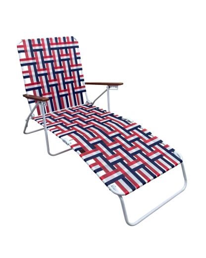 Seasonal Trends AC4012-RED Folding Web Lounge Chair, 25.20 in W, 66.93 in D, 35.04 in H, 300 lbs Capacity Sells in Quantity of 2