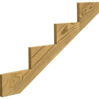 UFP 279713 Stair Stringer, 47.71 in L, 11-1/4 in W, 4-Step, Wood, Yellow, Treated