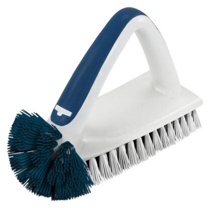 Unger 979730 Bath and Tile Brush, Blue Bristle