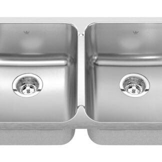 Kindred Steel Queen Series QDUA1831-8 Kitchen Sink, 30-7/8 in OAW, 17-3/4 in OAH, 30-7/8 in OAD, Stainless Steel