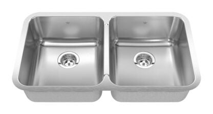 Kindred Steel Queen Series QDUA1831-8 Kitchen Sink, 30-7/8 in OAW, 17-3/4 in OAH, 30-7/8 in OAD, Stainless Steel