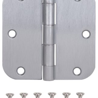 ProSource 20347SCX Door Hinge, Steel, Satin Chrome, Loose Pin, 180 deg Range of Motion, Screw Mounting