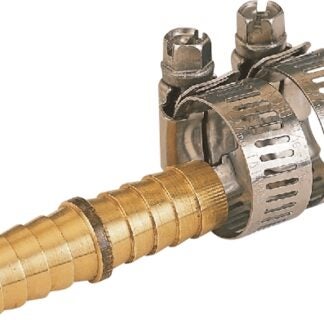 Landscapers Select GB91053L Hose Mender with Clamps, 1/2 in, Male, Brass, Brass and Silver