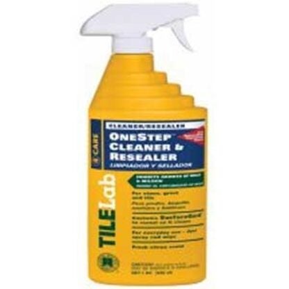 Custom TileLab CTLOSQT-3 Floor Cleaner and Resealer, 1 qt, Bottle, Liquid, Citrus, Clear