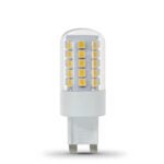 Feit Electric BPG940/830/LED LED Bulb, Specialty, Wedge Lamp, 40 W Equivalent, G9 Lamp Base, Dimmable, Clear Sells in Quantity of 6