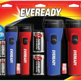 Eveready EVM5511S Flashlight, AA, D Battery, Alkaline Battery, LED Lamp, 8 Lumens Lumens, 125 hr Run Time