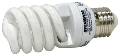 Sylvania 26371 Compact Fluorescent Lamp, 13 W, Spiral Lamp, Medium Lamp Base, 850 Lumens, 2700 K Color Temp