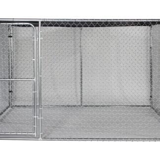 Stephens Pipe & Steel Silver DKS11010 Dog Kennel, 10 ft OAL, 10 ft OAW, 6 ft OAH, Steel, Galvanized