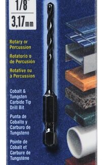 ARTU 01456 Drill Bit, 1/8 in Dia, 2-7/8 in OAL, Multi-Purpose, Parabolic Flute, Quick-Connect Shank