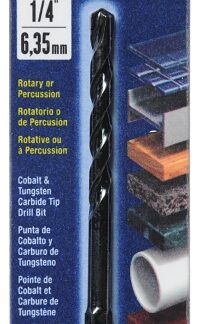 ARTU 01464 Drill Bit, 1/4 in Dia, 4-1/8 in OAL, Multi-Purpose, Parabolic Flute, Quick-Connect Shank