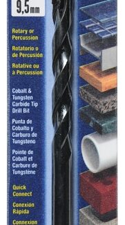 ARTU 01472 Drill Bit, 3/8 in Dia, 5-1/4 in OAL, Multi-Purpose, Parabolic Flute, Quick-Connect Shank