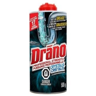 Drano 308322 Crystals Clog Remover, Solid, Silver Aqua, 500 g