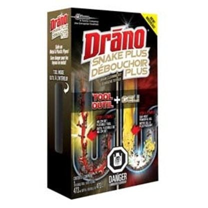 Drano 624066 Drain Cleaner, Gel, Natural, Bleach Sells in Quantity of 6