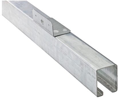 National Hardware N153-502 Face Mount Box Rail, Steel, Galvanized, 12 ft L