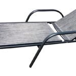 Seasonal Trends 50667 Chaise Lounge, 25.59 in W, 37.4 in H, Grey Textiline Seat, Steel Powder Coated Frame