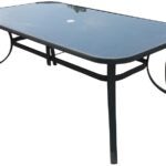 Seasonal Trends 50705 Outdoor Table, 60 x 38 in W, 34 x 15 mm D, 28.56 in H, Steel Frame, Rectangular Table