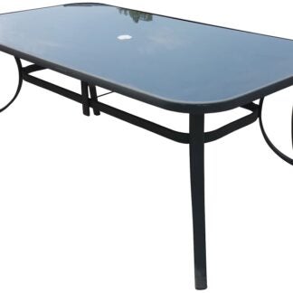 Seasonal Trends 50705 Outdoor Table, 60 x 38 in W, 34 x 15 mm D, 28.56 in H, Steel Frame, Rectangular Table