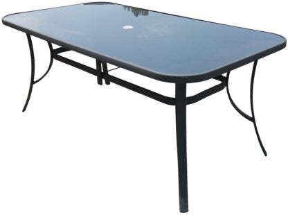 Seasonal Trends 50705 Outdoor Table, 60 x 38 in W, 34 x 15 mm D, 28.56 in H, Steel Frame, Rectangular Table