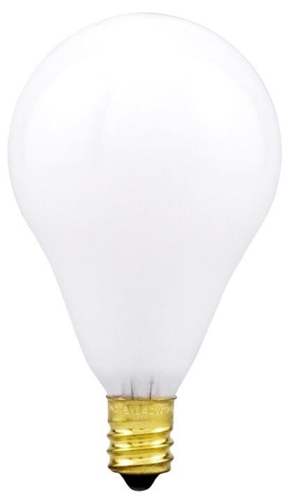 Sylvania 10777 Incandescent Bulb, 60 W, A15 Lamp, Candelabra E12 Lamp Base, 625 Lumens, 4100 K Color Temp