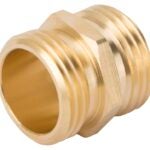 Landscapers Select GHADTRS-3 Garden Hose Connector, 3/4 x 3/4 in, MNH x MNH, Brass, Brass