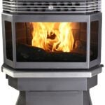 US Stove AP5660 Bay Front Pellet Stove, 24-1/4 in W, 26-1/4 in D, 30-1/2 in H, 2200 sq-ft Heating, Steel, Black