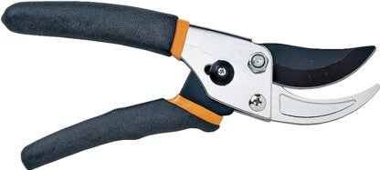 Fiskars 9109 Pruning Shear, 5/8 in Cutting Capacity, Steel Blade, Bypass Blade, Comfort-Grip Handle