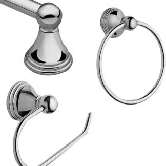 Moen Preston Series DN8433CH Bath Hardware Set, Metal, Chrome