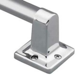 Moen LR2270W WHITE Bath Grip, 24 in L Bar, 250 lb, Stainless Steel