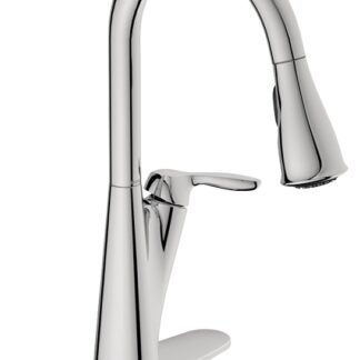 Moen Harlon Series 87499 Pull-Down Kitchen Faucet, 1.5 gpm, 1-Faucet Handle, 1, 3-Faucet Hole, Metal, Chrome Plated