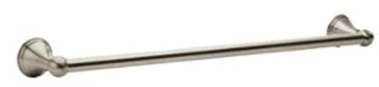 Moen DN8424BN Towel Bar, 24 in L Rod, Aluminum, Brushed Nickel, Surface Mounting