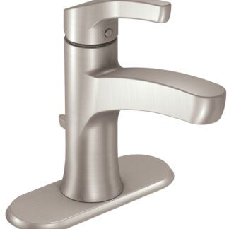 Moen Danika Series WSL84733SRN Bathroom Faucet, 1.2 gpm, 1-Faucet Handle, Metal, Brushed Nickel, Lever Handle