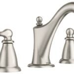 Moen WS84440SRN Bathroom Faucet, Brushed Nickel, 4-7/8 in, 1.5 gpm, 2-Faucet Handle, 3-Faucet Hole, Metal