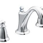 Moen Caldwell Series WS84440 Bathroom Faucet, 4-7/8 in Spout Reach, Chrome Plated, 1.2 gpm, 2-Faucet Handle, Metal