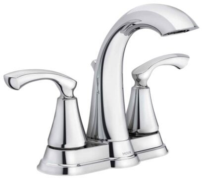 Moen Tiffin Series WS84876 Bathroom Faucet, 1.2 gpm, 2-Faucet Handle, Metal, Chrome Plated, Lever Handle