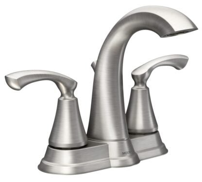 Moen Tiffin Series WS84876SRN Bathroom Faucet, 1.2 gpm, 2-Faucet Handle, Metal, Brushed Nickel, Lever Handle