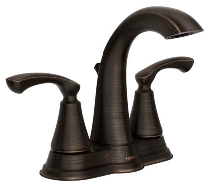 Moen Tiffin Series WS84876BRB Bathroom Faucet, 1.2 gpm, 2-Faucet Handle, Metal, Mediterranean Bronze, Lever Handle