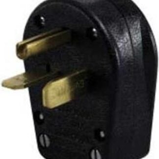 Leviton 00930-000 Electrical Plug, 2 -Pole, 30, 50 A, 125 VAC, NEMA: NEMA WD-6, Black