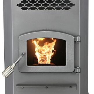 US Stove 5501S King Mini Pellet Stove, 19 in W, 23-3/4 in D, 30-1/4 in H, 2200 sq-ft Heating, Steel, Black