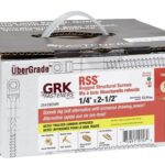 GRK Fasteners RSS 10157 Structural Screw, 1/4 in Thread, 2-1/2 in L, W-Cut Thread, Washer Head, Recessed Star Drive