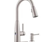 Moen Sperry Motion 87696EWSRS Pull Down Kitchen Faucet, 1.5 gpm, 1-Faucet Handle, 2-Faucet Hole, Metal