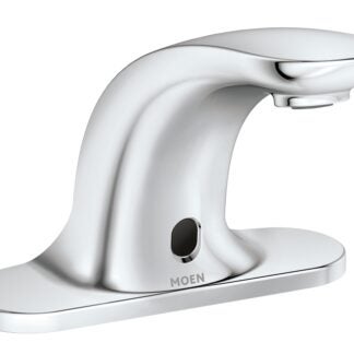 Moen M-Power Series CA8301 Electronic Heavy-Duty Lavatory Faucet, 0.5 gpm, 3-Faucet Hole, Cast Brass, Chrome Plated