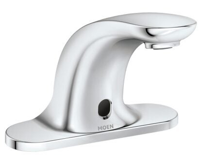 Moen M-Power Series CA8301 Electronic Heavy-Duty Lavatory Faucet, 0.5 gpm, 3-Faucet Hole, Cast Brass, Chrome Plated